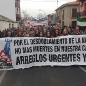 Manifestación de la Plataforma N-430 en Piedrabuena
