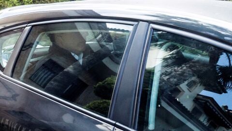 Quique Pina, en un veh&iacute;culo de la Polic&iacute;a Nacional