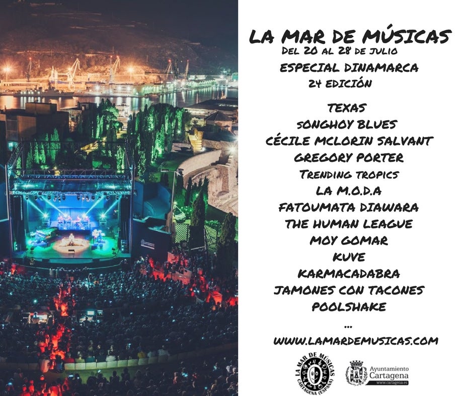 Texas, Songhoy Blues, Cécile McLorin Salvant, Gregory Porter, La M.O.D.A., Fatoumata Diawara, The Human League y Trending Tropics, la nueva formación de Visitante, Calle 13, junto al cantautor dominicano Vicente García, en La Mar de Músicas 2018 Texas, Songhoy Blues, Cécile McLorin Salvant, Gregory Porter, La M.O.D.A., Fatoumata Diawara, The Human League y Trending Tropics, la nueva formación de Visitante, Calle 13, junto al cantautor dominicano Vicente García, en La Mar de Músicas 2018