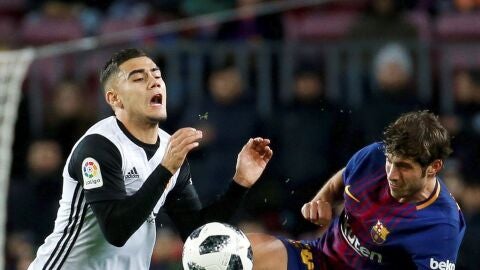 Pereira se duele tras la entrada de Sergi Roberto