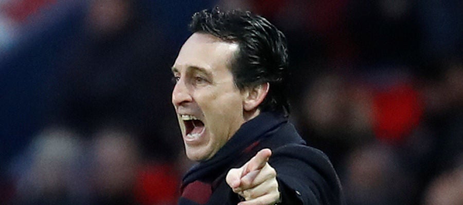 Unai Emery, durante un partido del PSG Unai Emery, durante un partido del PSG