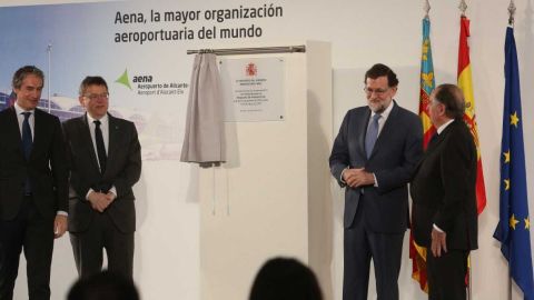 Mariano Rajoy en el Aeropuerto Alicante-Elche