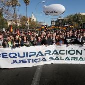 Manifestación convocada por JUSAPOL en Sevilla para reivindicar la equiparación salarial entre los cuerpos de seguridad del Estado