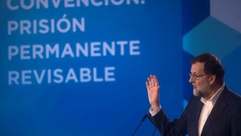 El presidente del Gobierno, Mariano Rajoy, interviene en la Convenci&oacute;n Nacional del PP sobre la prisi&oacute;n permanente revisable 
