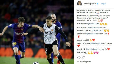 Sergi Roberto se disculpa con Pereira