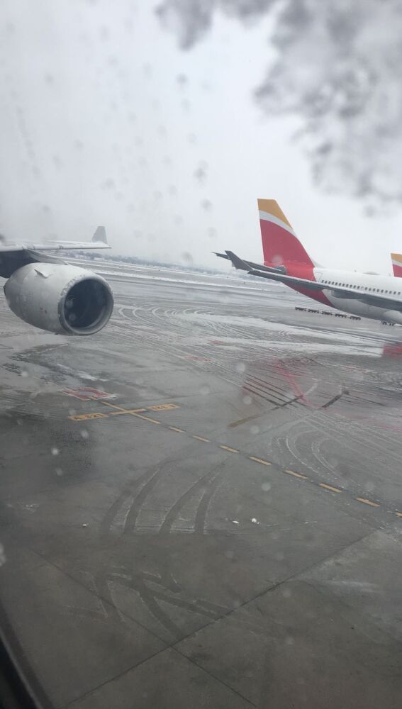 Una de las pistas del Aeropuerto de Barajas