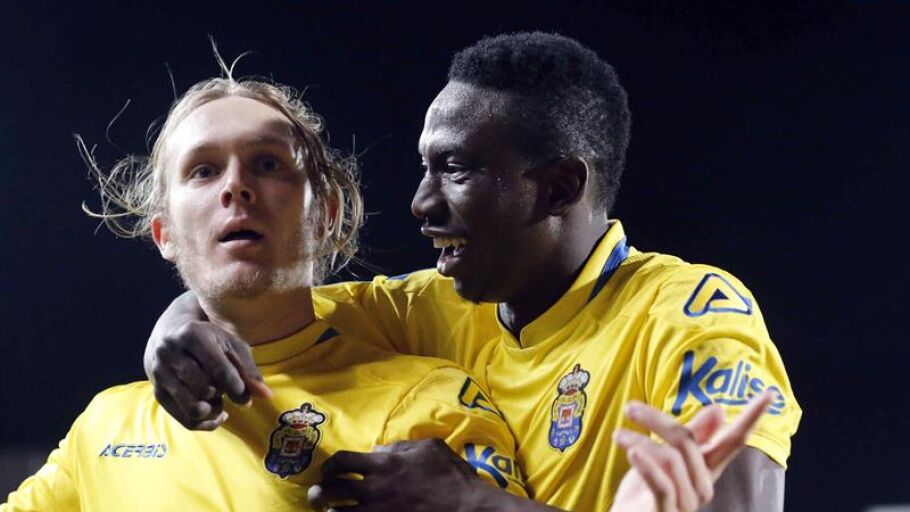 Halilovic celebra su gol al M&aacute;laga. 