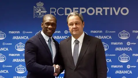 Tino Fernández con Clarence Seedorf. Tino Fernández con Clarence Seedorf.