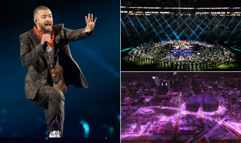 Justin Timberlake 'resucita' a Prince con un holograma gigante en su actuación en el descanso de la Super Bowl Justin Timberlake 'resucita' a Prince con un holograma gigante en su actuación en el descanso de la Super Bowl