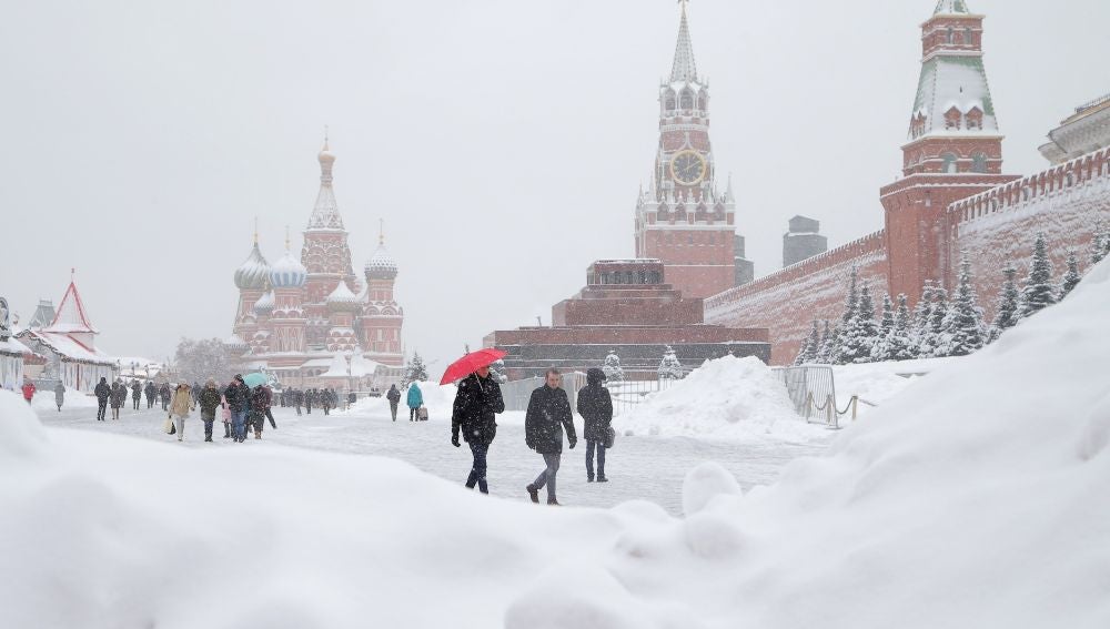 La 'nevada del siglo' en Moscú