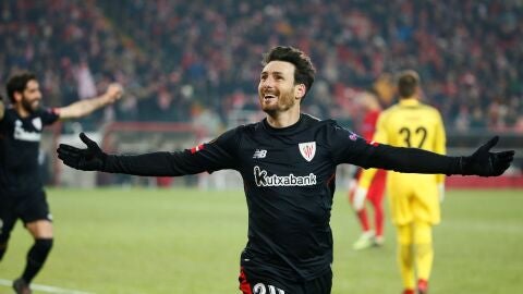 Aduriz celebra un gol ante el Spartak de Mosc&uacute;