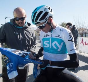 Chris Froome, en la Vuelta a Andalucía Chris Froome, en la Vuelta a Andalucía