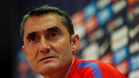 Ernesto Valverde, en rueda de prensa
