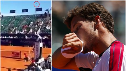 Carre&ntilde;o tira la raqueta a la grada tras perder un partido