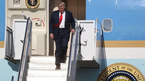 Donald Trump en el Air Force One Donald Trump en el Air Force One