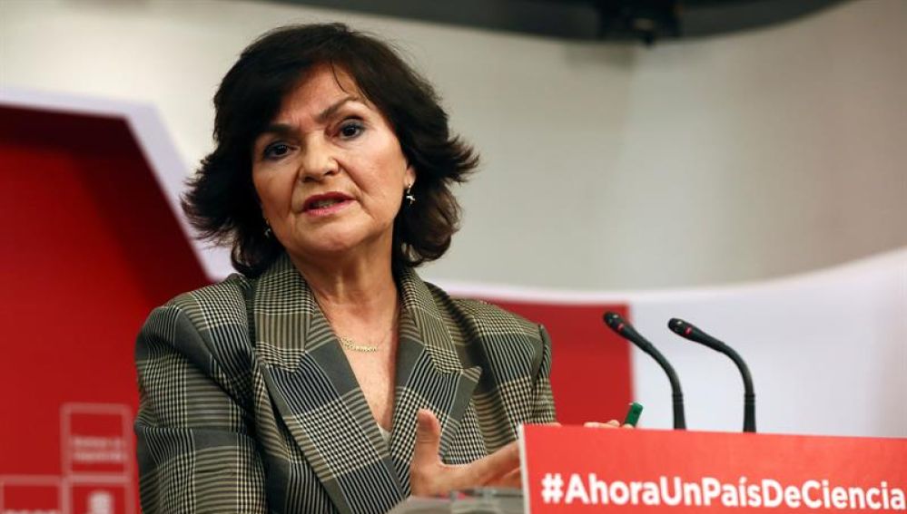 La Secretaria de Área de Igualdad de la CEF-PSOE, Carmen Calvo
