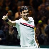 Roger Federer disputando un partido