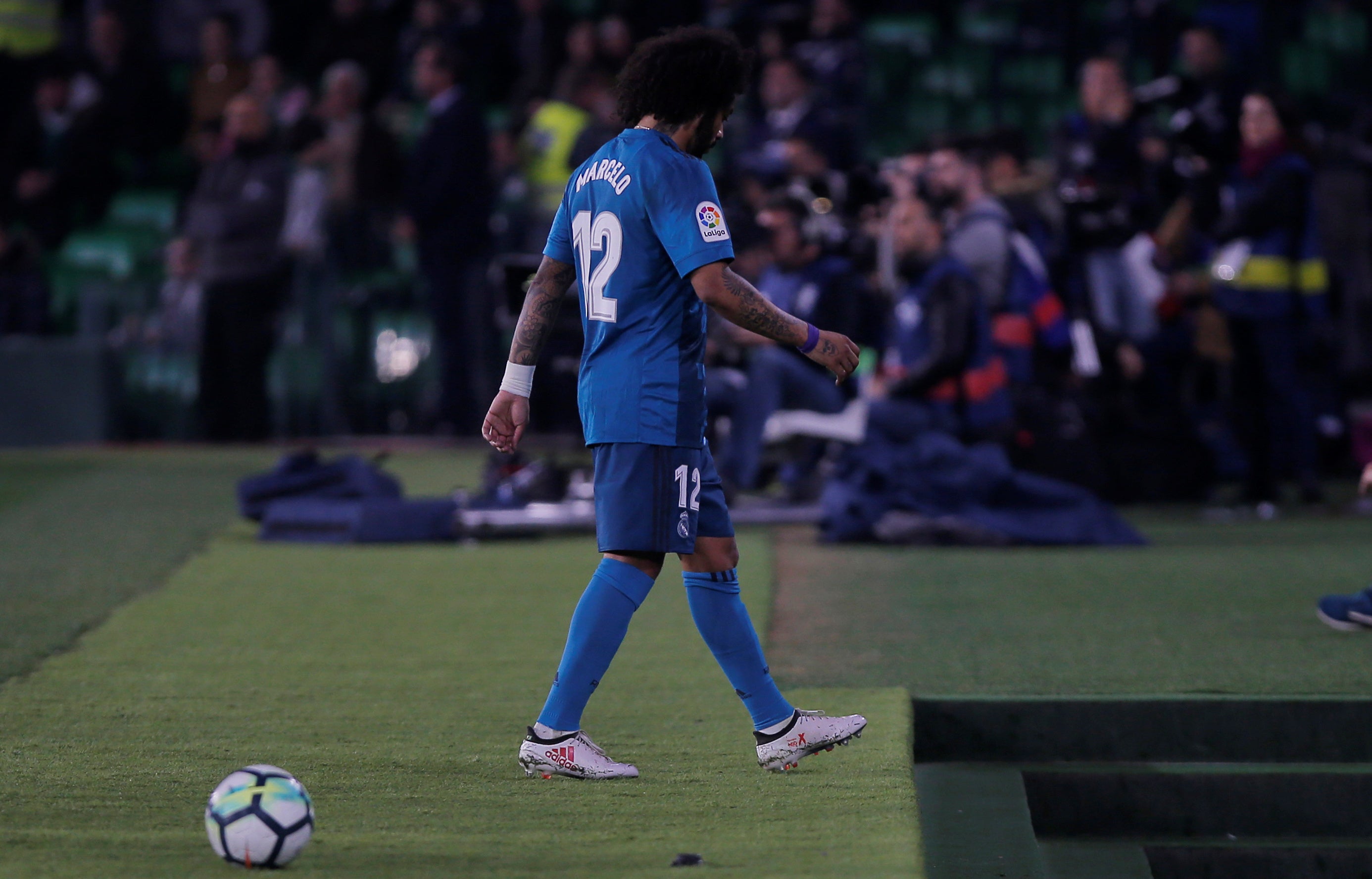 Marcelo sufre una lesión muscular en el bíceps femoral de la pierna derecha Marcelo sufre una lesión muscular en el bíceps femoral de la pierna derecha