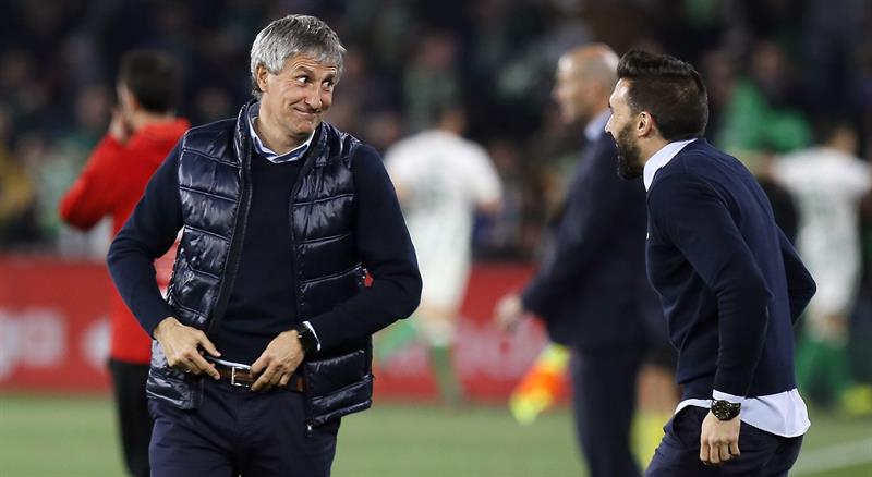 Qiuique Setién: "El Milán nos ha dejado espacios y con los jugadores que tenemos los hemos aprovechado" Qiuique Setién: "El Milán nos ha dejado espacios y con los jugadores que tenemos los hemos aprovechado"
