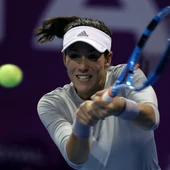 Muguruza golpea una bola Muguruza golpea una bola