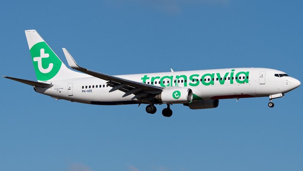Un avión de la compañía Transavia Airlines con la que llegarán los primeros turistas europeos