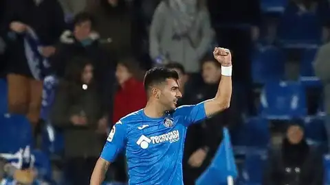 Ángel, delantero del Getafe. Ángel, delantero del Getafe.