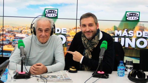 Jos&eacute; Mar&iacute;a Carrascal y Frank Blanco en los estudios de Onda Cero
