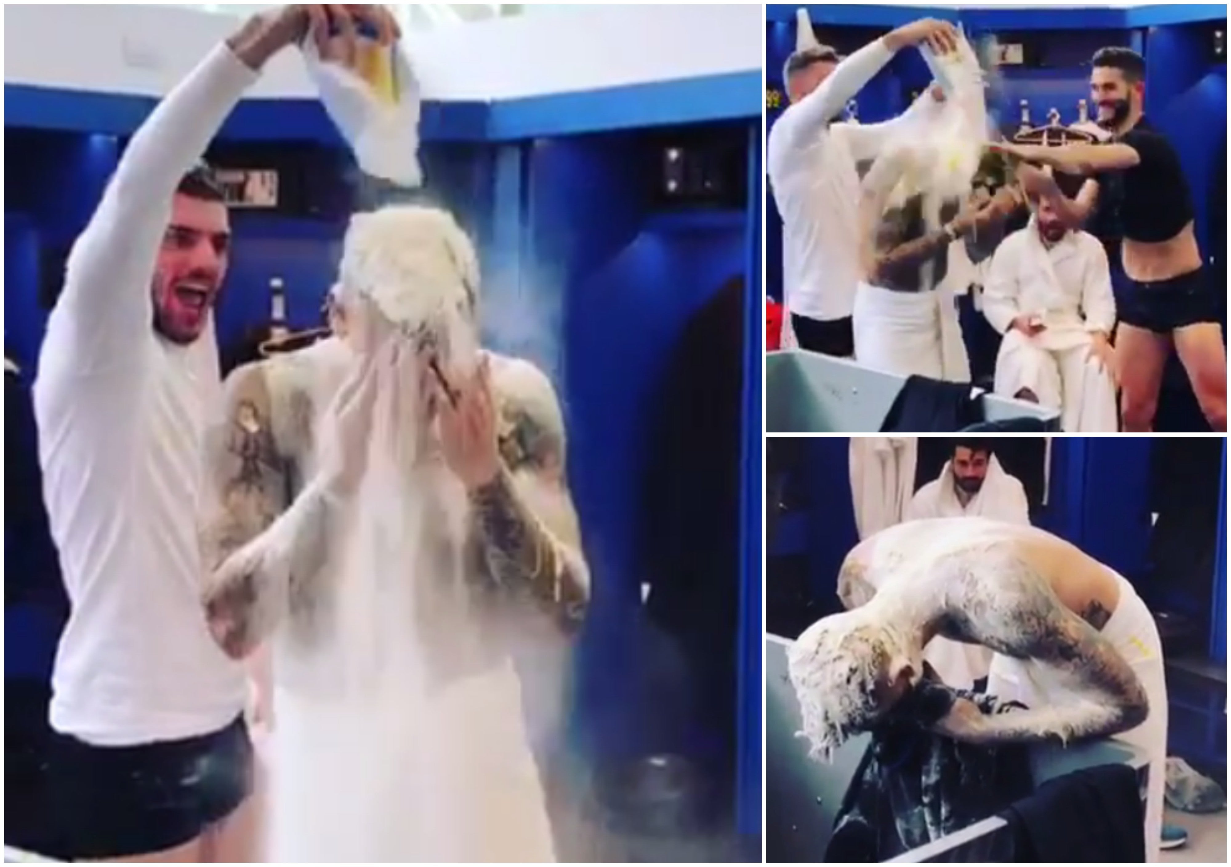 Icardi recibe la venganza de sus compañeros: le 'rebozan' con huevos y harina por su cumpleaños Icardi recibe la venganza de sus compañeros: le 'rebozan' con huevos y harina por su cumpleaños