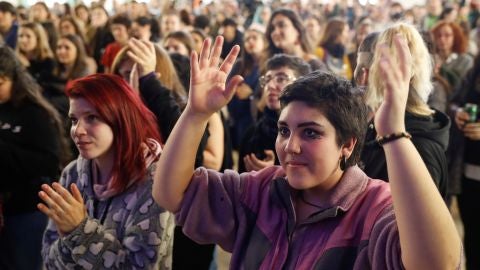 Imagen de un evento en apoyo a la huelga feminista del 8 de marzo