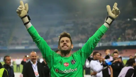 El portero del Besiktas, Fabricio Agosto. El portero del Besiktas, Fabricio Agosto.
