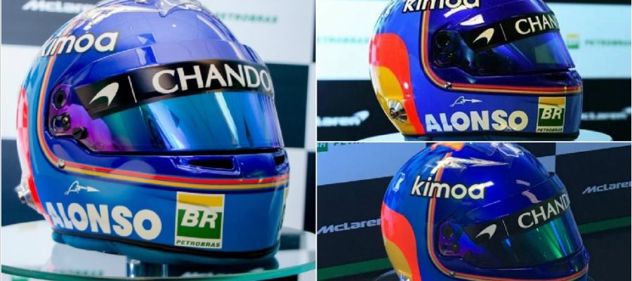 El casco de Fernando Alonso para 2018 El casco de Fernando Alonso para 2018