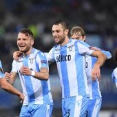 Los jugadores de la Lazio celebran su victoria