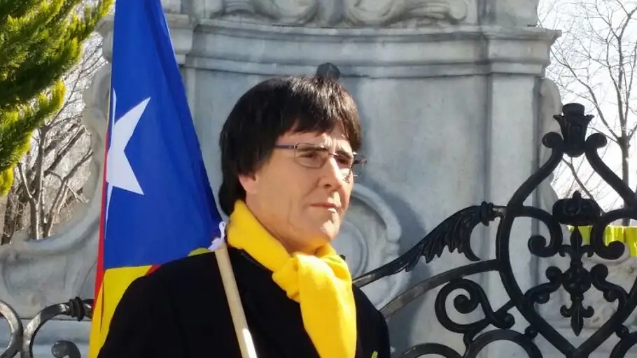 Joaquín Reyes caracterizado de Carles Puigdemont Joaquín Reyes caracterizado de Carles Puigdemont