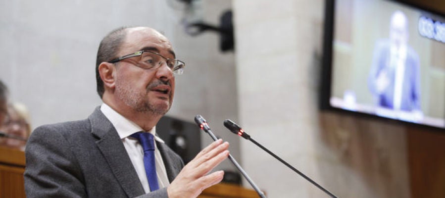 El presidente Lambán en las Cortes El presidente Lambán en las Cortes