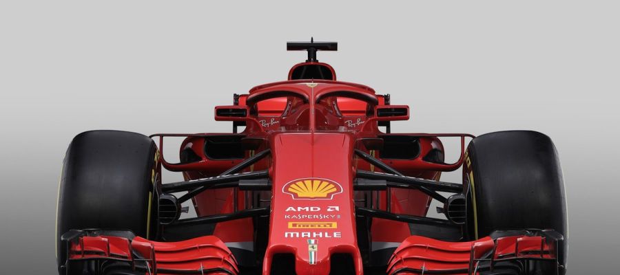 La vista frontal del nuevo Ferrari SF71H