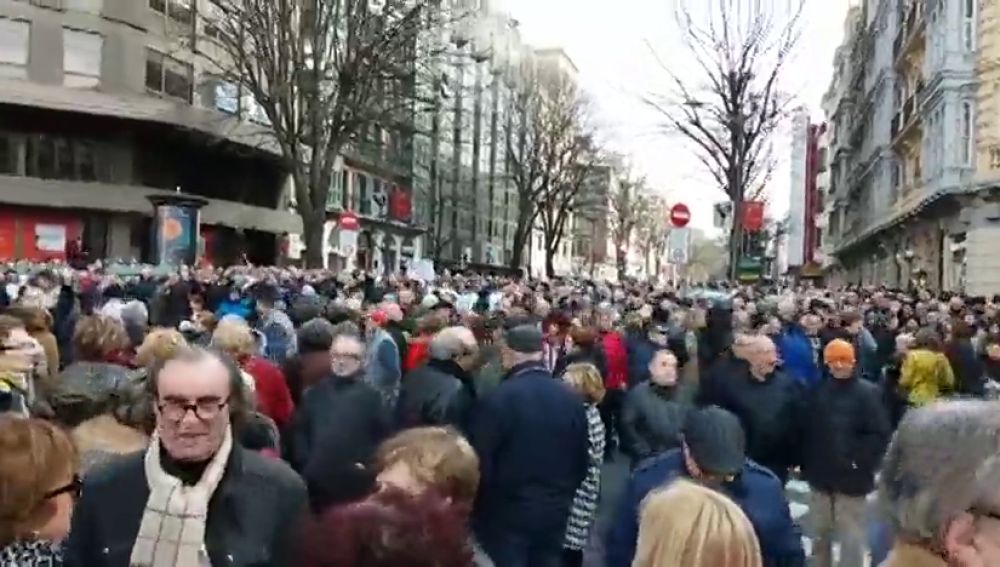 Concentración pensionistas Bilbao