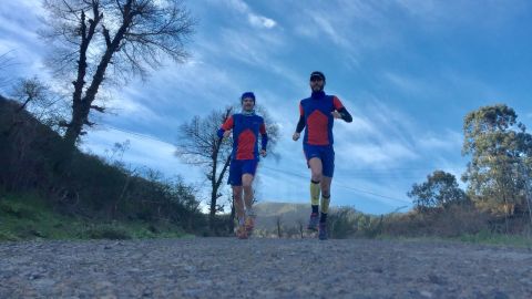 David Arencibia y Vicente D&iacute;az, del equipo "P&iacute;opio Trailteam"