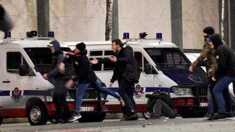 Altercados entre aficionados a las afueras de San Mam&eacute;s