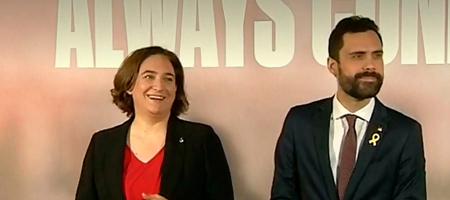 Ada Colau y Roger Torrent Ada Colau y Roger Torrent