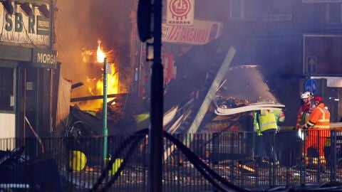 Incendio en un edificio de Leicester