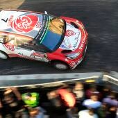 Un coche de rally, en acción