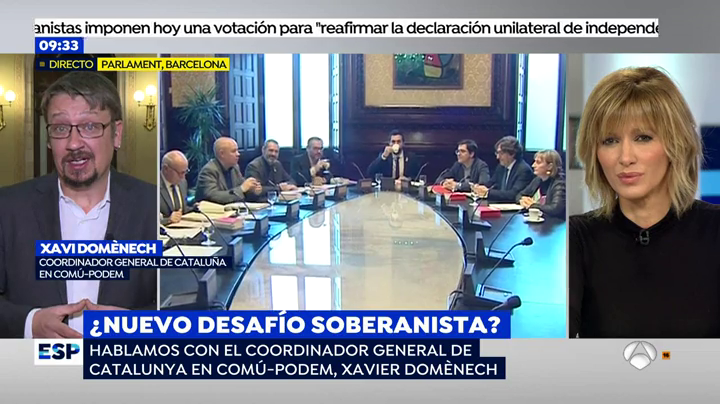 Domènech: "El intento de volver a aplicar la DUI es una comedia y no tiene recorrido" Domènech: "El intento de volver a aplicar la DUI es una comedia y no tiene recorrido"