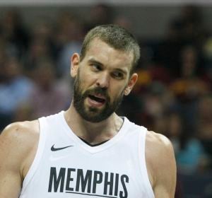 Marc Gasol durante un partido de los Grizzlies Marc Gasol durante un partido de los Grizzlies