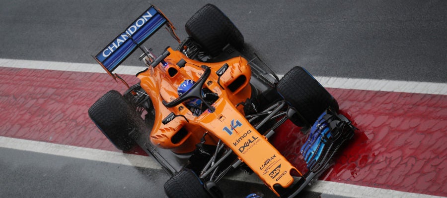 Fernando Alonso, rodando en el circuito de Cataluña Fernando Alonso, rodando en el circuito de Cataluña
