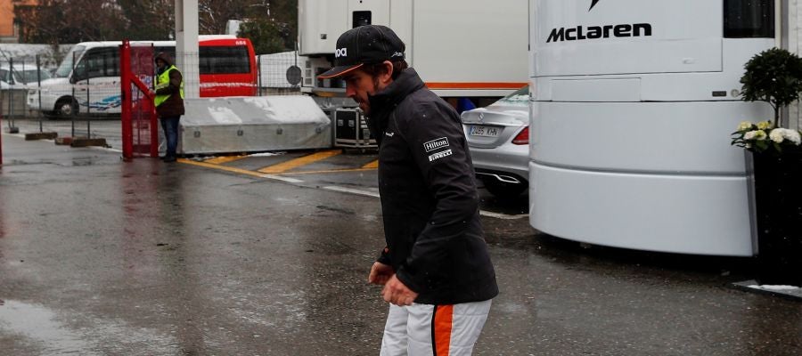 Fernando Alonso, en el circuito de Montmeló Fernando Alonso, en el circuito de Montmeló