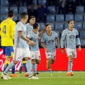 Los jugadores del Celta celebran un gol ante Las Palmas