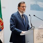 Mariano Rajoy en un acto en Badajoz