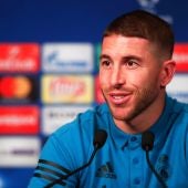 Sergio Ramos, en la rueda de prensa previa al partido frente al PSG