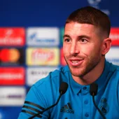 Sergio Ramos, en la rueda de prensa previa al partido frente al PSG Sergio Ramos, en la rueda de prensa previa al partido frente al PSG