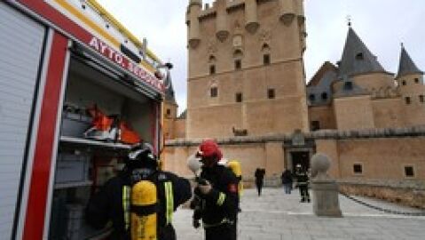 Simulacro de incendio en el Alc&aacute;zar